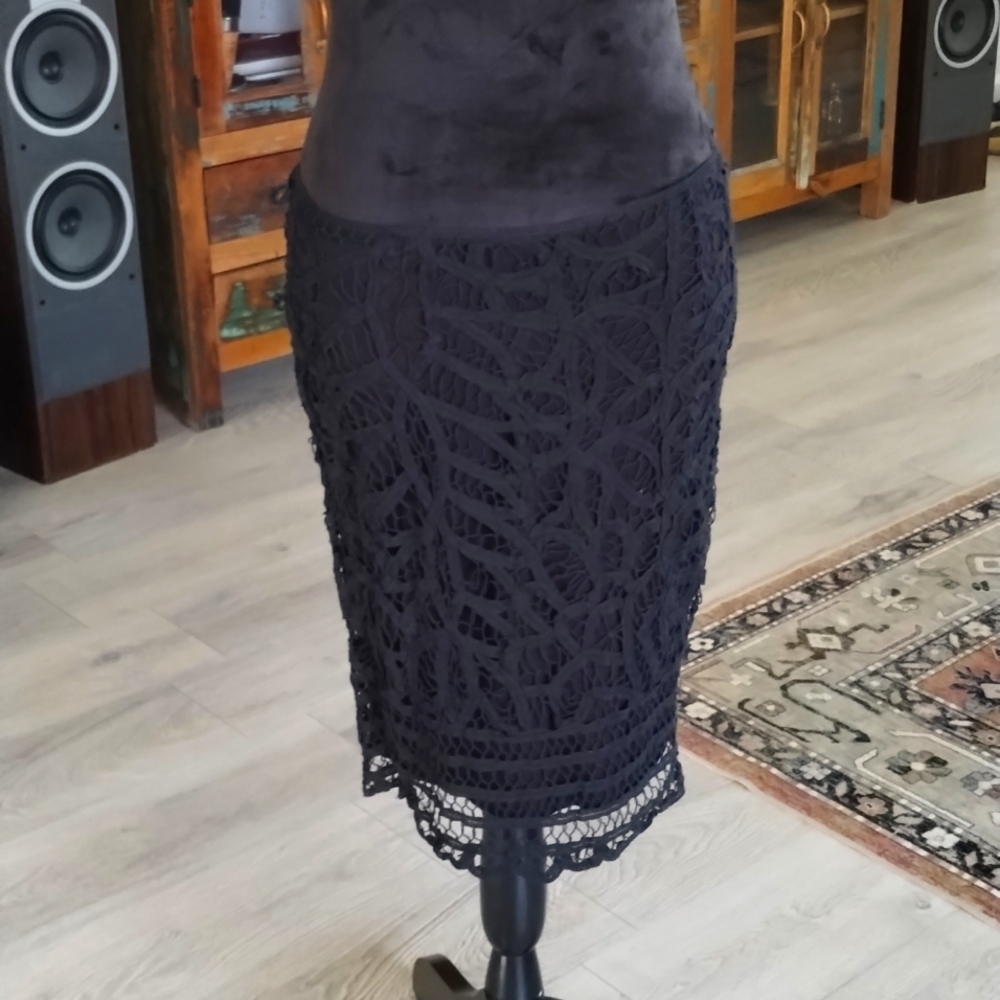 InC Black lace skirt.